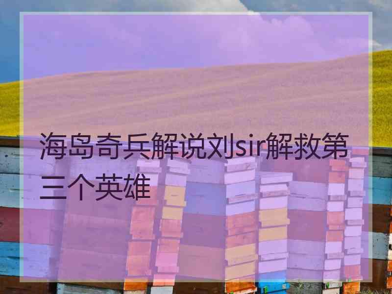 海岛奇兵解说刘sir解救第三个英雄