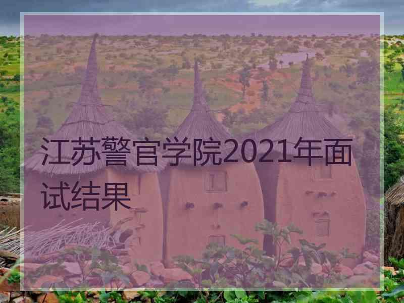 江苏警官学院2021年面试结果