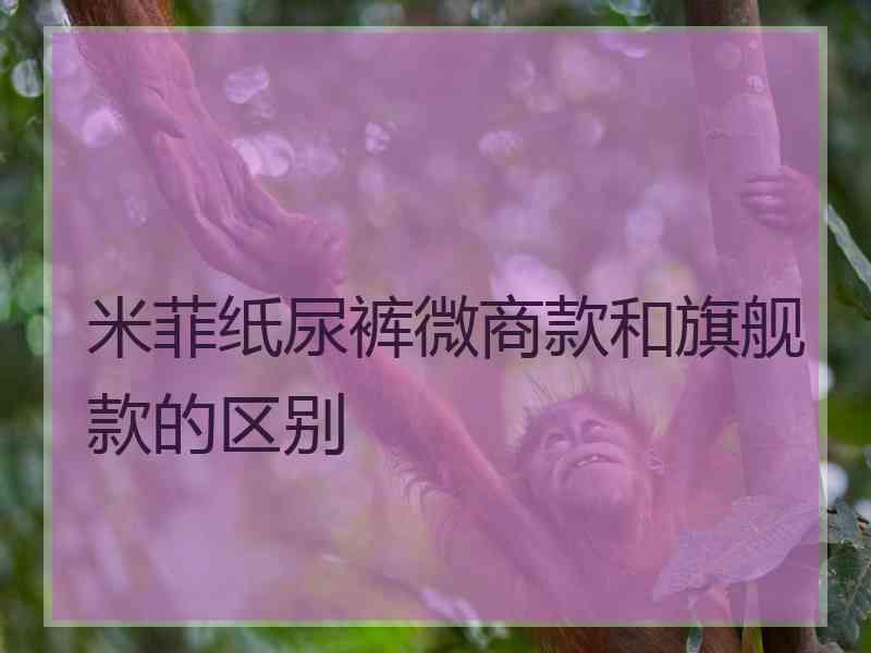 米菲纸尿裤微商款和旗舰款的区别