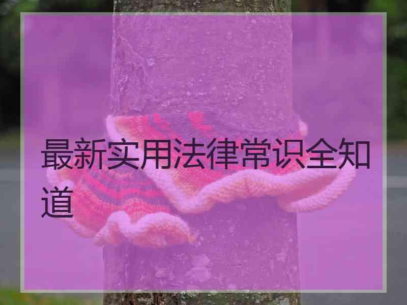 最新实用法律常识全知道