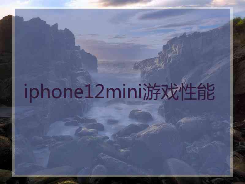 iphone12mini游戏性能