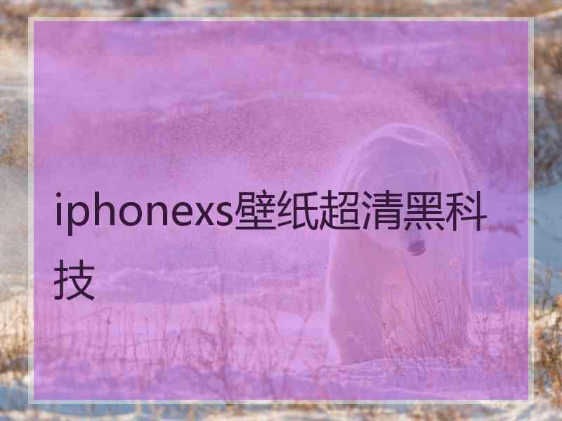 iphonexs壁纸超清黑科技