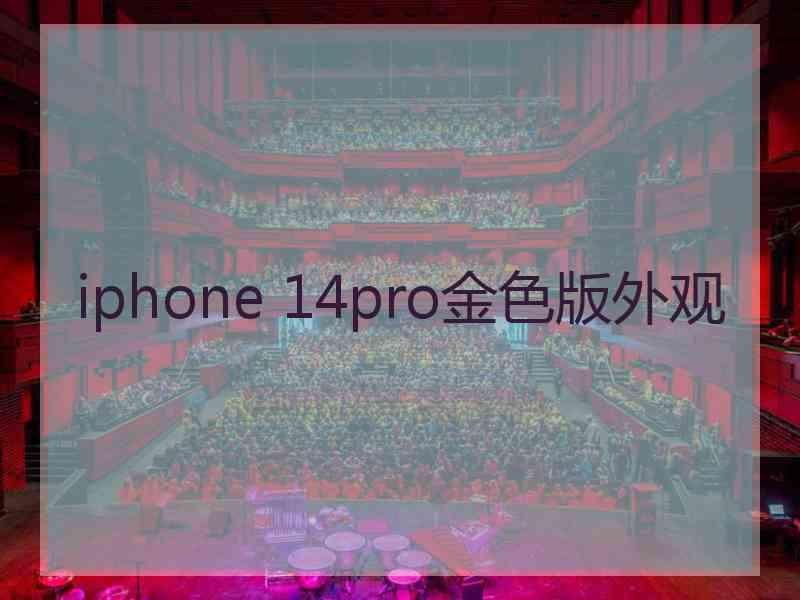 iphone 14pro金色版外观