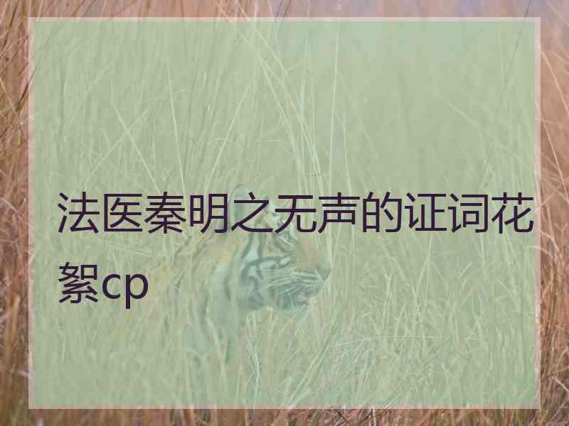 法医秦明之无声的证词花絮cp