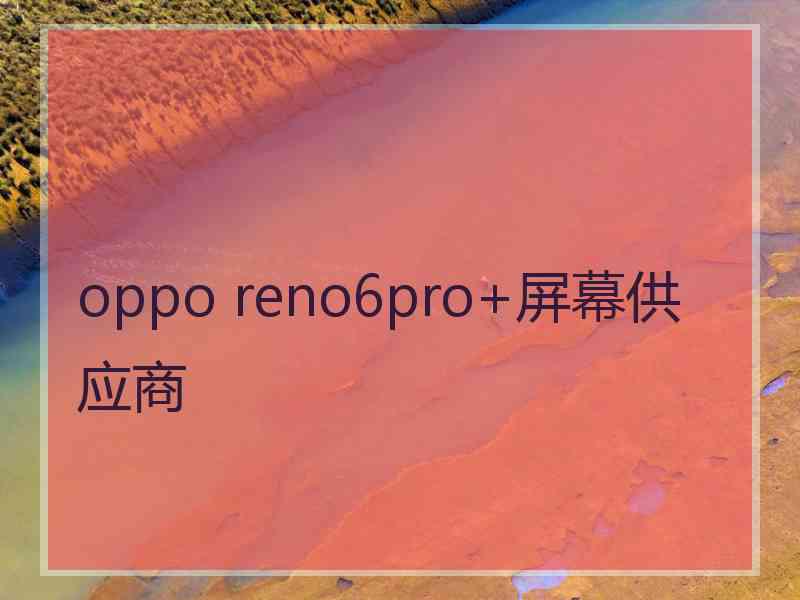 oppo reno6pro+屏幕供应商