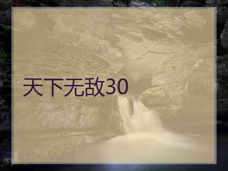 天下无敌30