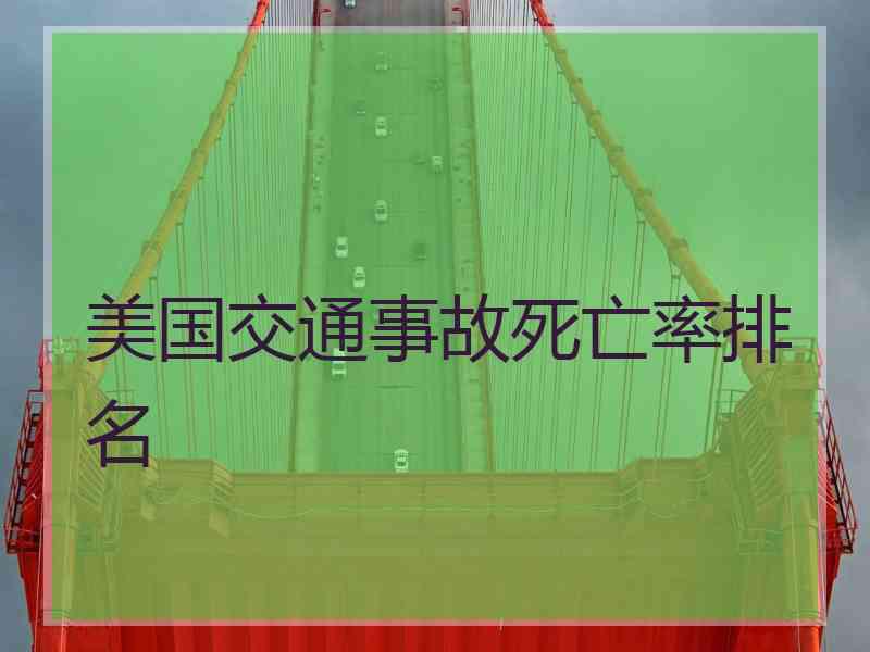 美国交通事故死亡率排名