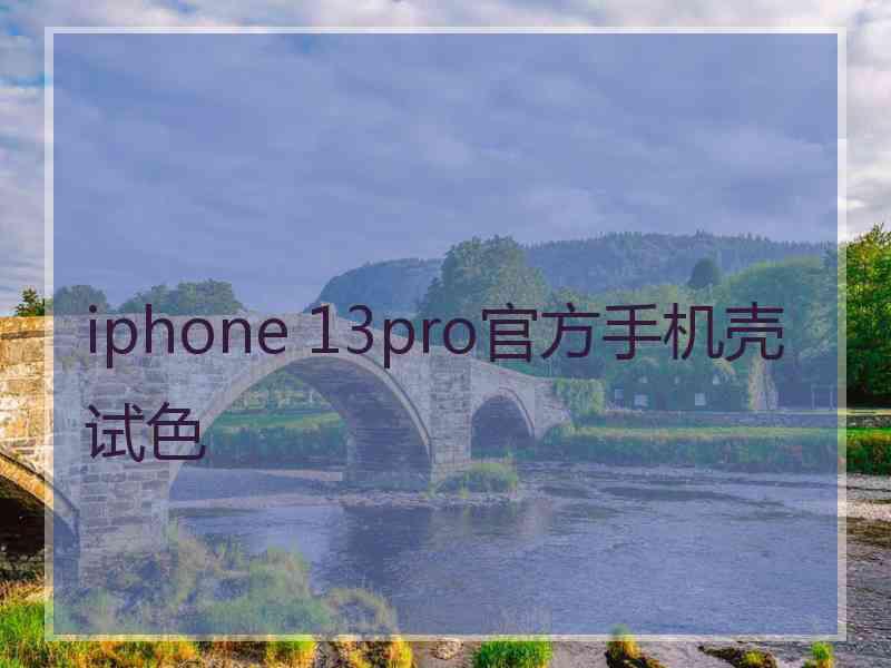 iphone 13pro官方手机壳试色