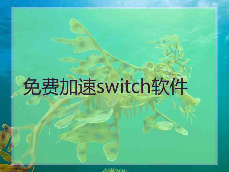 免费加速switch软件