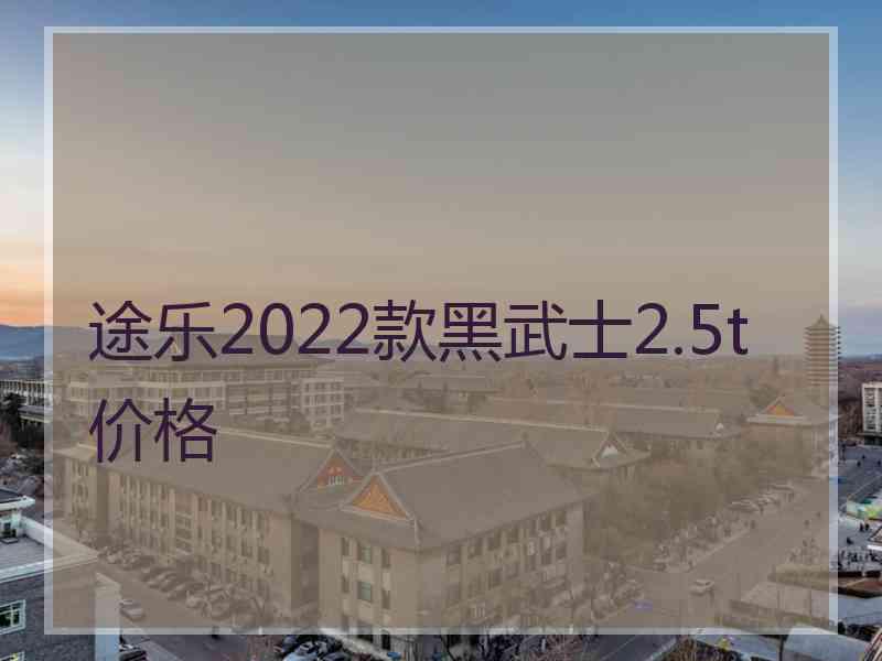 途乐2022款黑武士2.5t价格