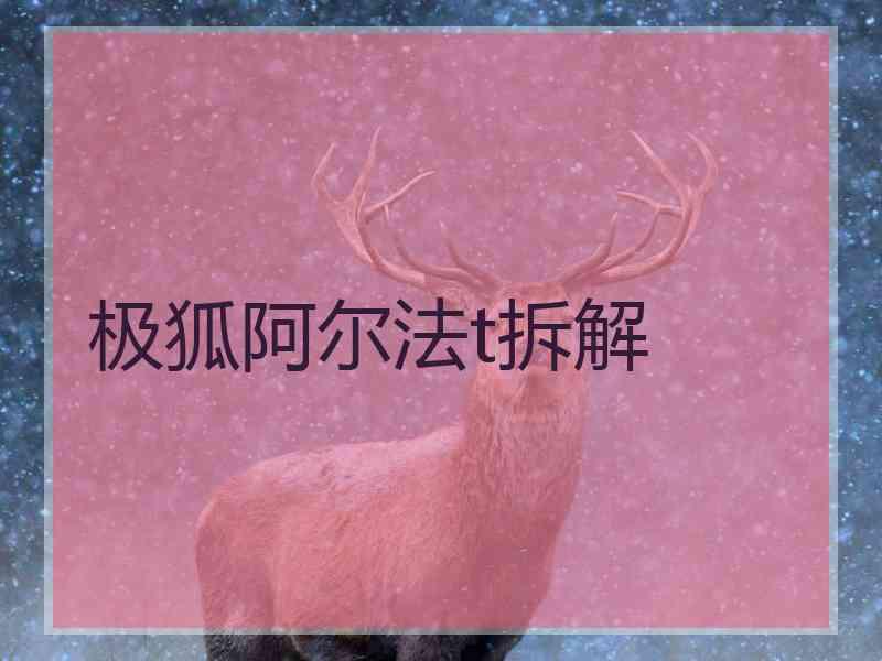 极狐阿尔法t拆解