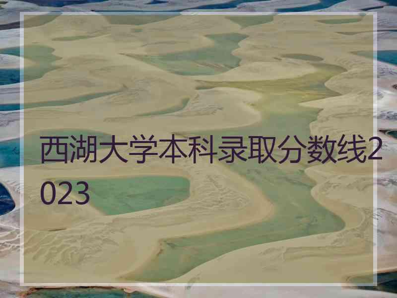 西湖大学本科录取分数线2023