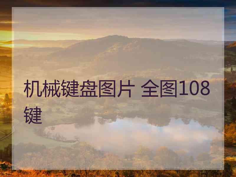 机械键盘图片 全图108键