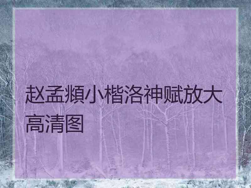 赵孟頫小楷洛神赋放大高清图