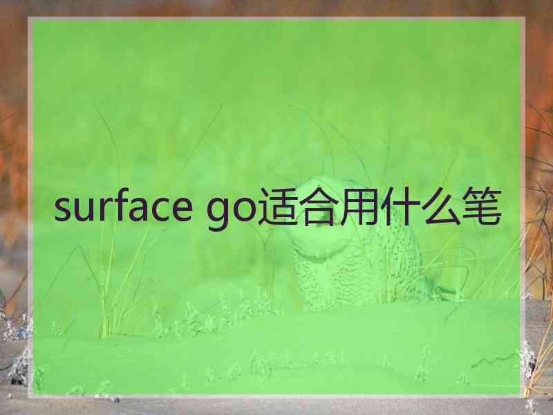 surface go适合用什么笔