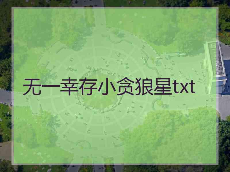 无一幸存小贪狼星txt