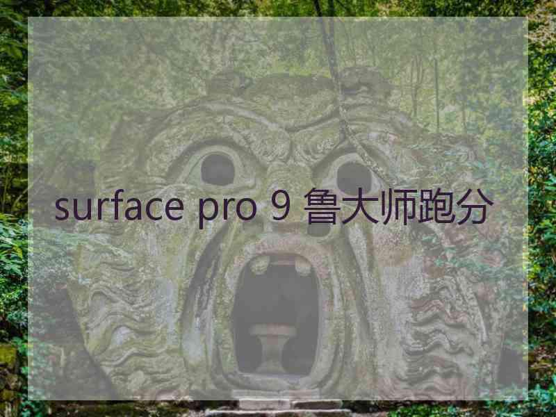 surface pro 9 鲁大师跑分