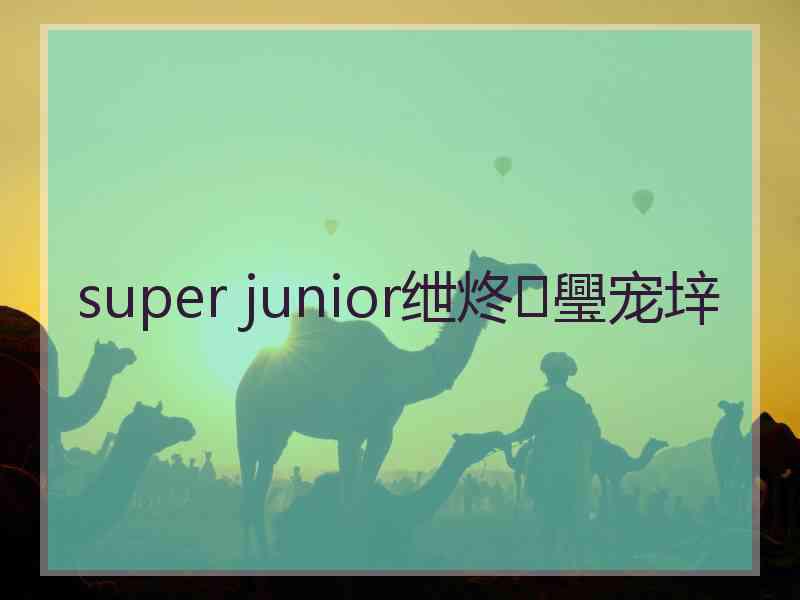 super junior绁炵璺宠垶