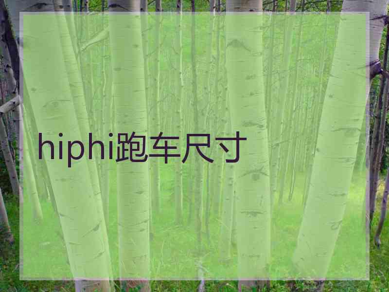 hiphi跑车尺寸