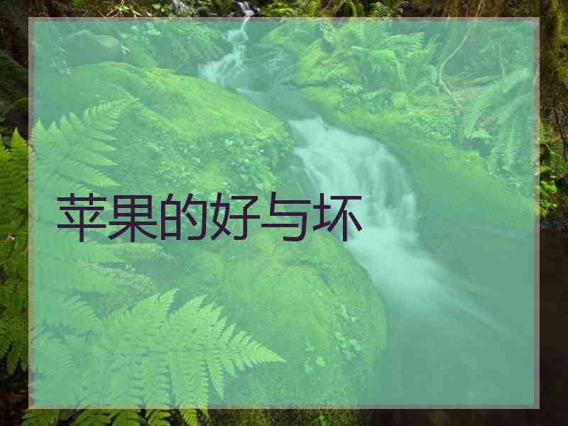 苹果的好与坏