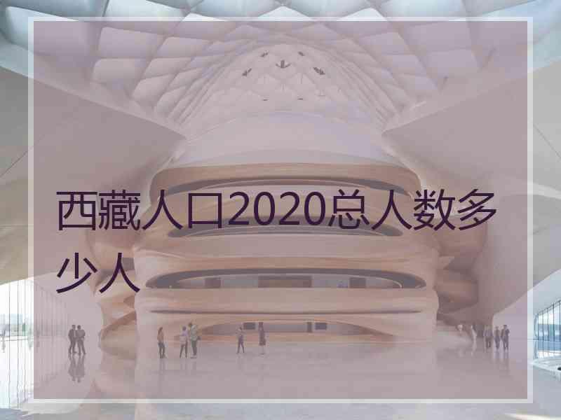 西藏人口2020总人数多少人