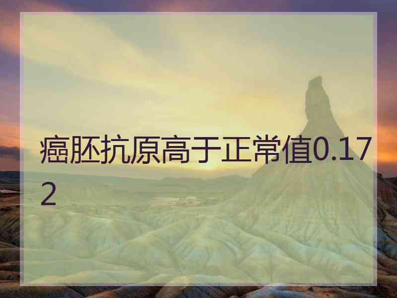 癌胚抗原高于正常值0.172