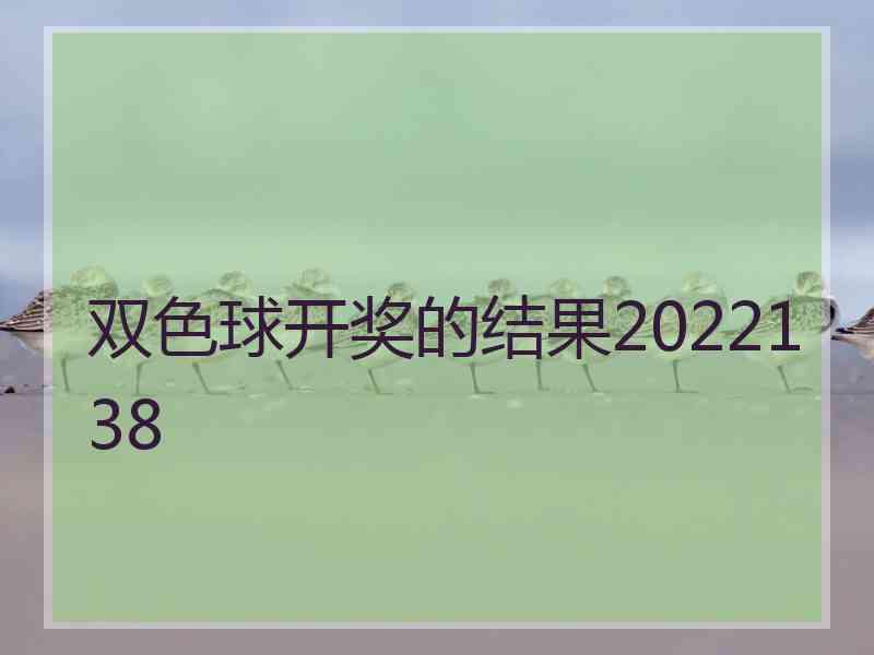 双色球开奖的结果2022138