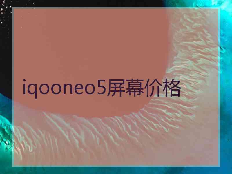 iqooneo5屏幕价格