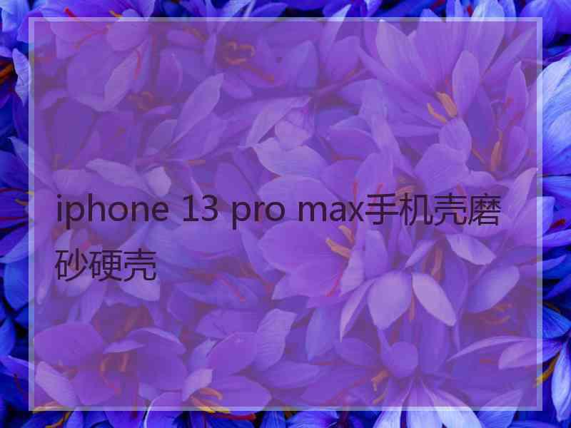 iphone 13 pro max手机壳磨砂硬壳