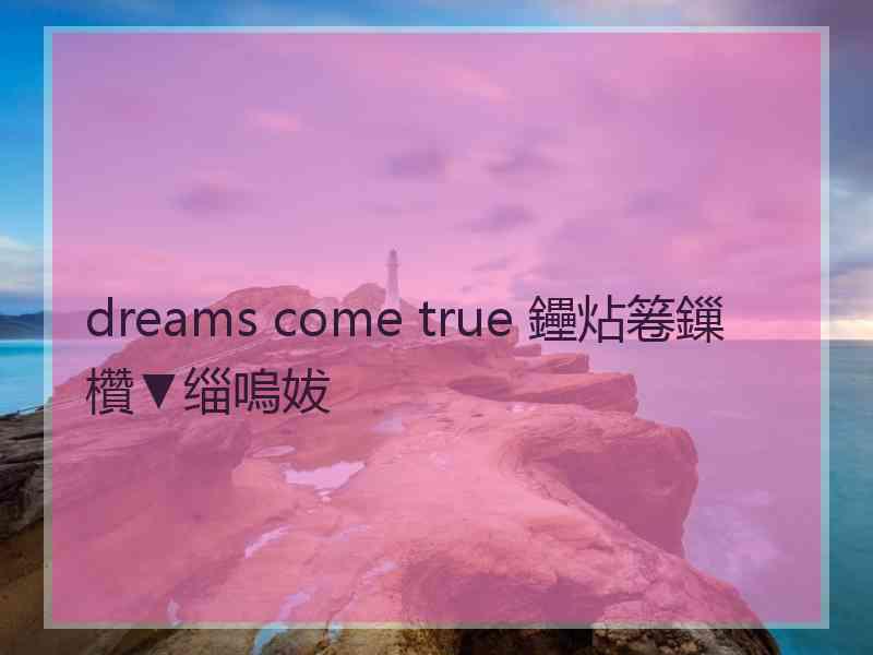 dreams come true 鑸炶箞鏁欑▼缁嗚妭