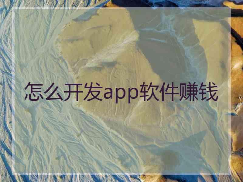 怎么开发app软件赚钱