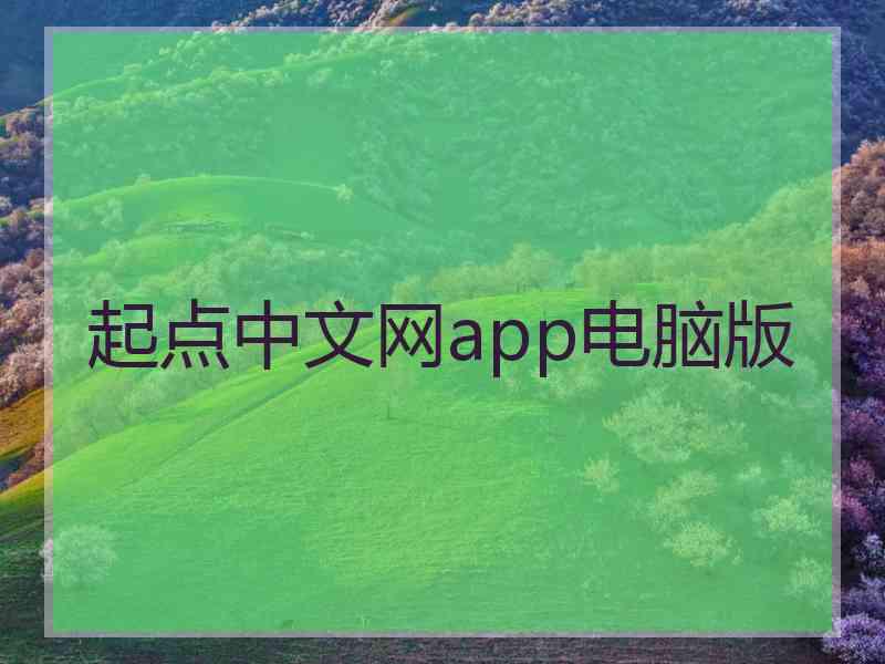 起点中文网app电脑版