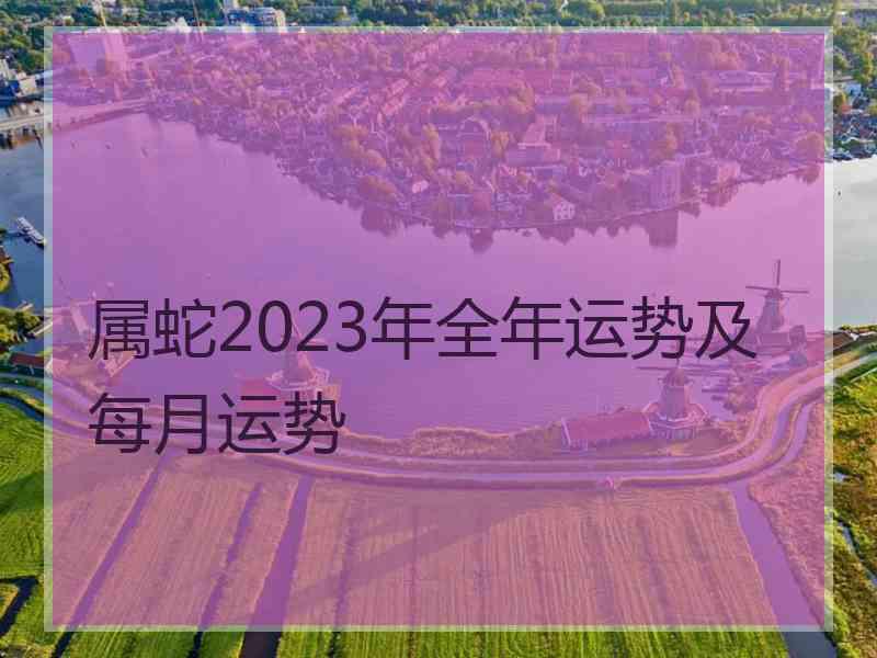 属蛇2023年全年运势及每月运势