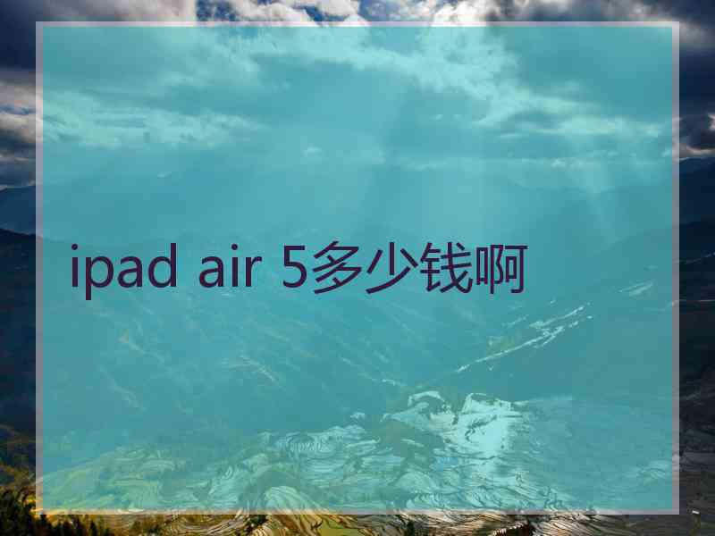 ipad air 5多少钱啊