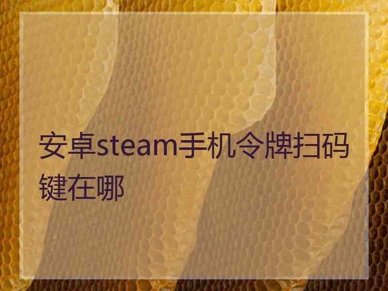 安卓steam手机令牌扫码键在哪