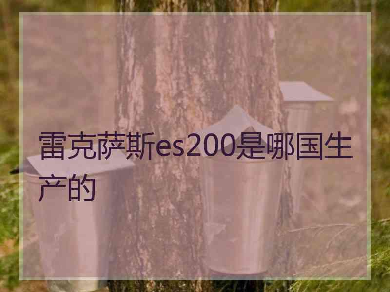 雷克萨斯es200是哪国生产的