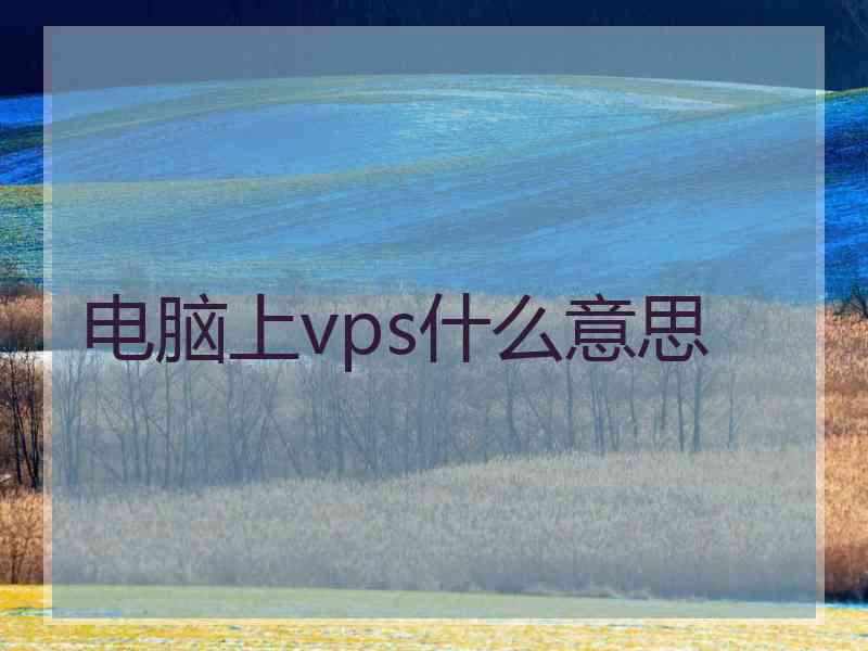 电脑上vps什么意思