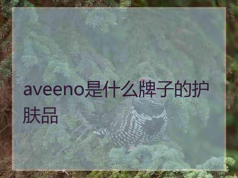 aveeno是什么牌子的护肤品