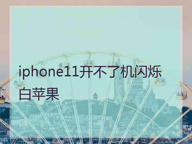 iphone11开不了机闪烁白苹果