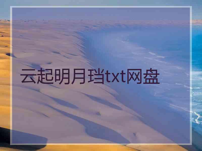 云起明月珰txt网盘