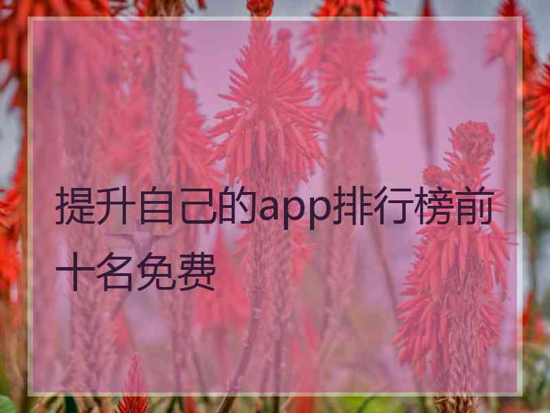 提升自己的app排行榜前十名免费