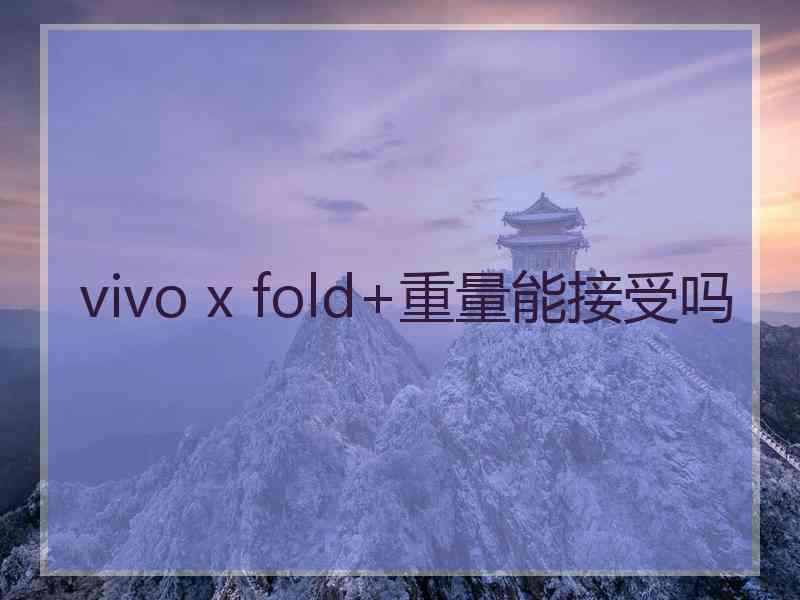 vivo x fold+重量能接受吗