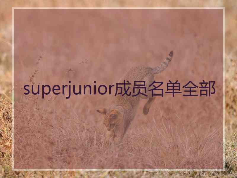 superjunior成员名单全部