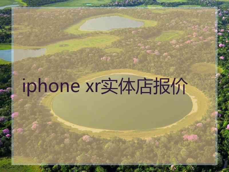 iphone xr实体店报价