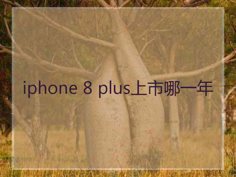 iphone 8 plus上市哪一年