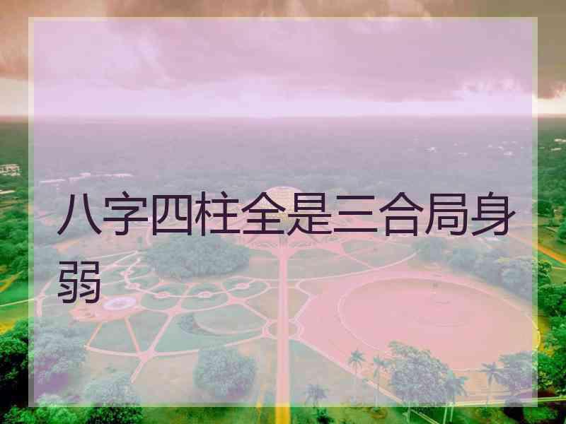 八字四柱全是三合局身弱