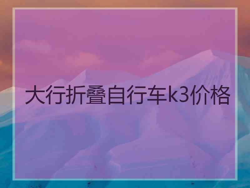 大行折叠自行车k3价格