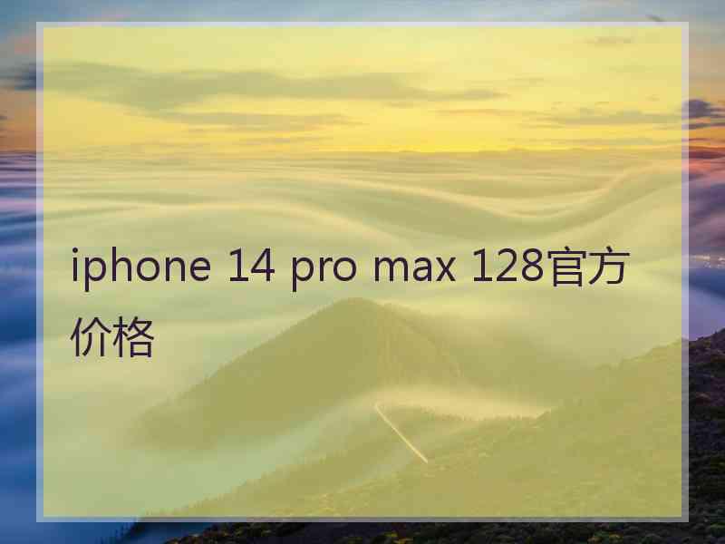 iphone 14 pro max 128官方价格