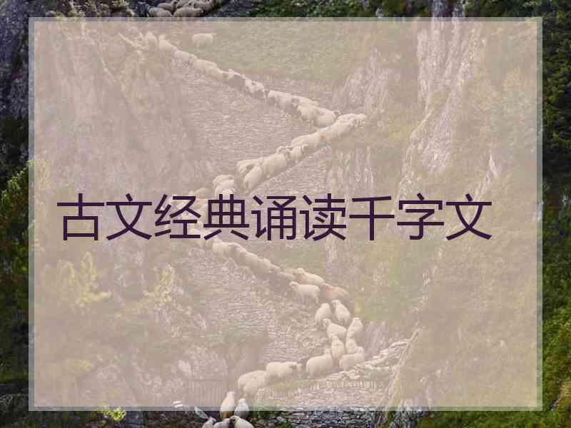 古文经典诵读千字文