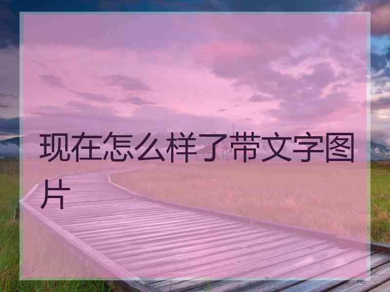 现在怎么样了带文字图片